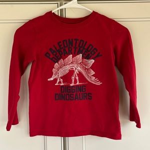 Land’s End long sleeved Dino Tee -size 7